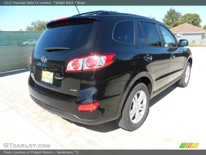 Twilight Black / Beige 2012 Hyundai Santa Fe Limited