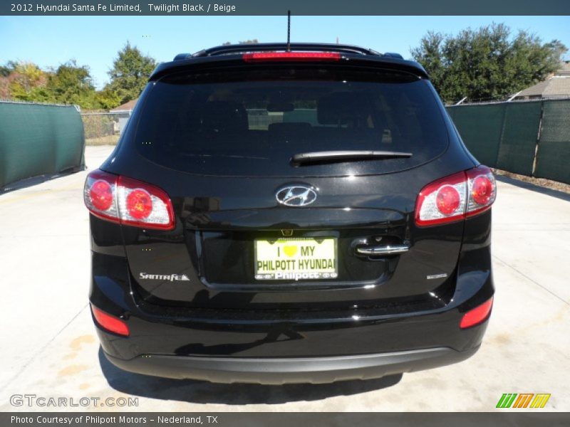 Twilight Black / Beige 2012 Hyundai Santa Fe Limited