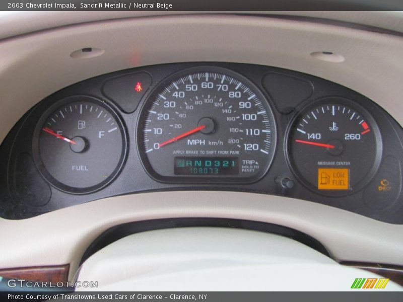 Sandrift Metallic / Neutral Beige 2003 Chevrolet Impala