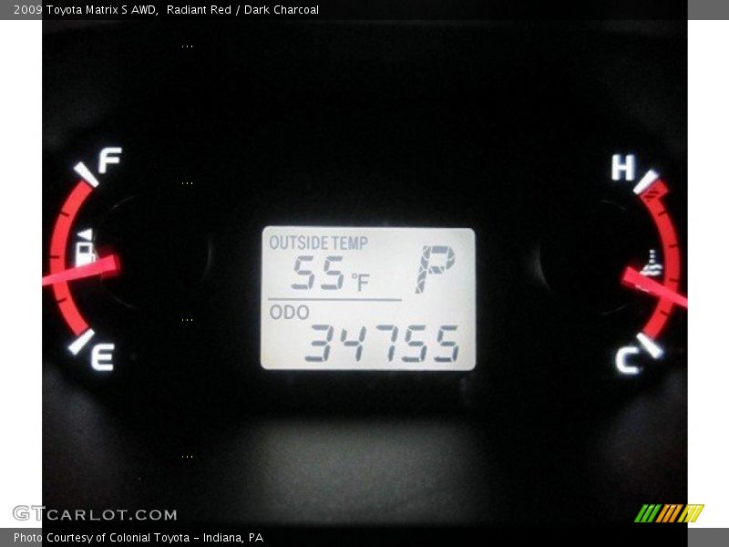 Radiant Red / Dark Charcoal 2009 Toyota Matrix S AWD