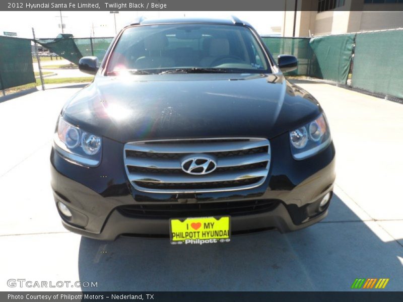 Twilight Black / Beige 2012 Hyundai Santa Fe Limited