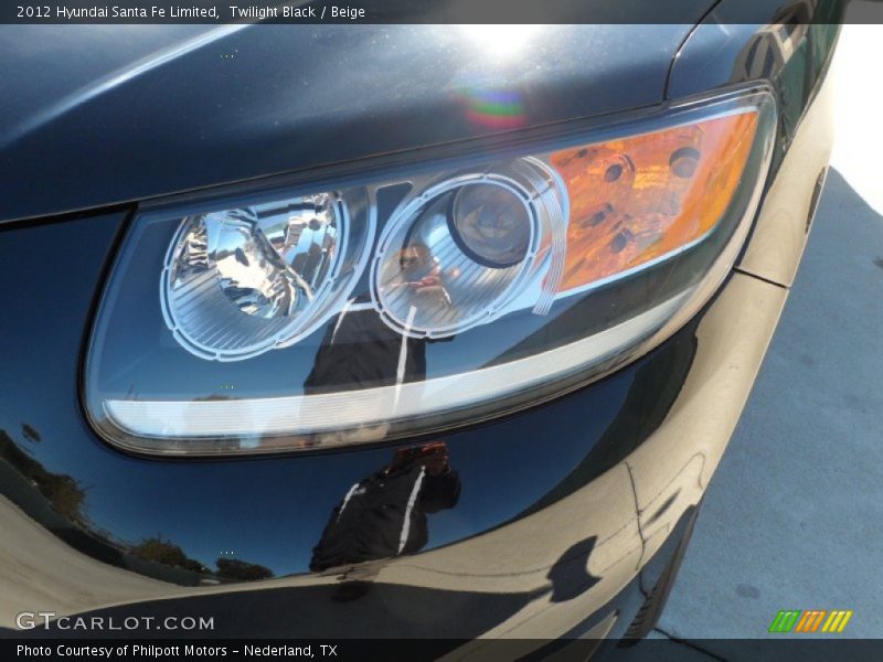 Twilight Black / Beige 2012 Hyundai Santa Fe Limited