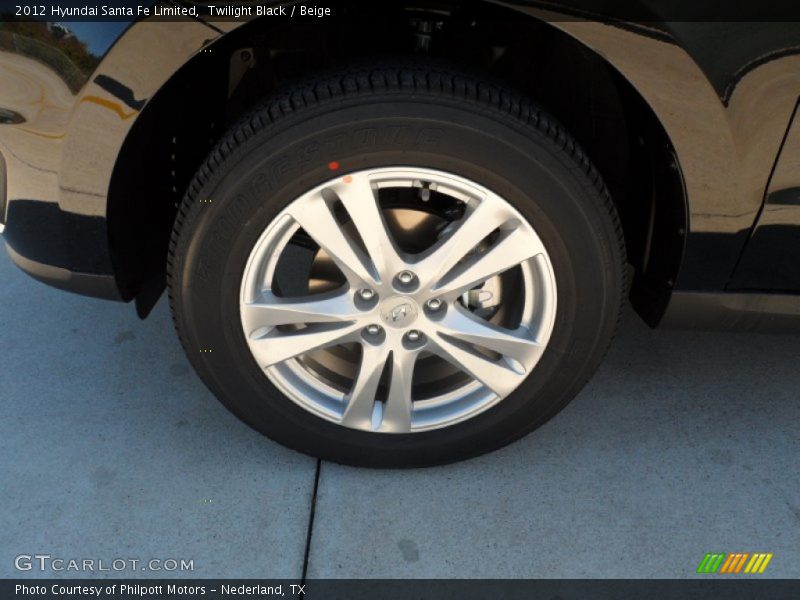 Twilight Black / Beige 2012 Hyundai Santa Fe Limited