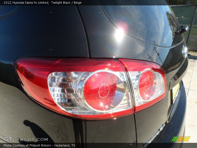 Twilight Black / Beige 2012 Hyundai Santa Fe Limited