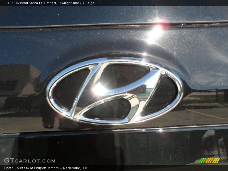 Twilight Black / Beige 2012 Hyundai Santa Fe Limited