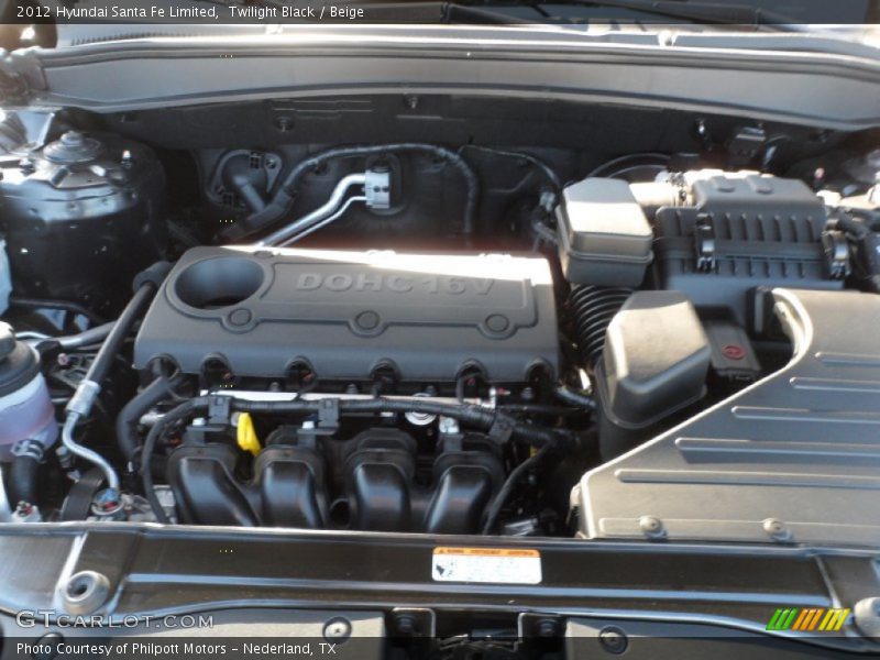  2012 Santa Fe Limited Engine - 2.4 Liter DOHC 16-Valve 4 Cylinder