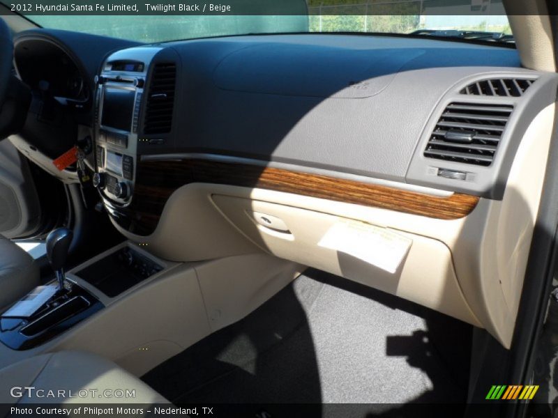 Twilight Black / Beige 2012 Hyundai Santa Fe Limited