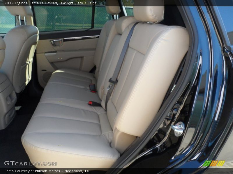Twilight Black / Beige 2012 Hyundai Santa Fe Limited