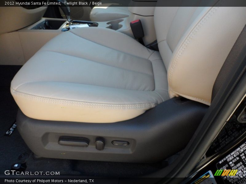 Twilight Black / Beige 2012 Hyundai Santa Fe Limited