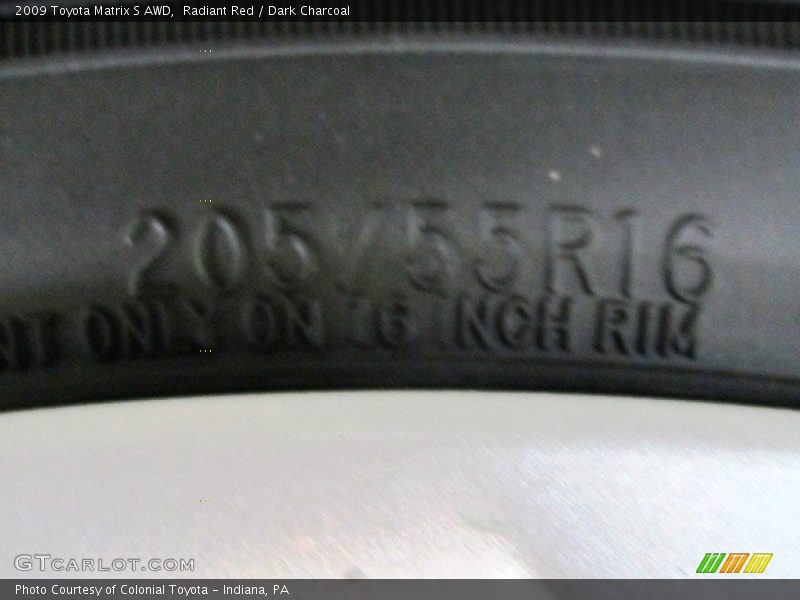 Radiant Red / Dark Charcoal 2009 Toyota Matrix S AWD