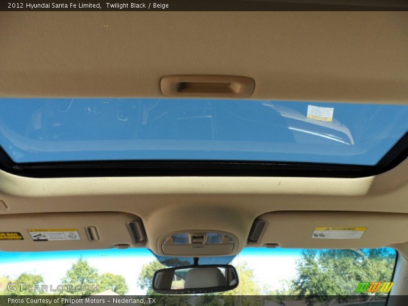 Twilight Black / Beige 2012 Hyundai Santa Fe Limited
