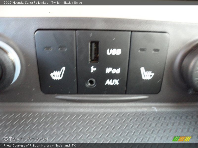 Twilight Black / Beige 2012 Hyundai Santa Fe Limited
