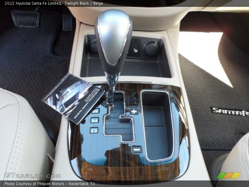  2012 Santa Fe Limited 6 Speed SHIFTRONIC Automatic Shifter