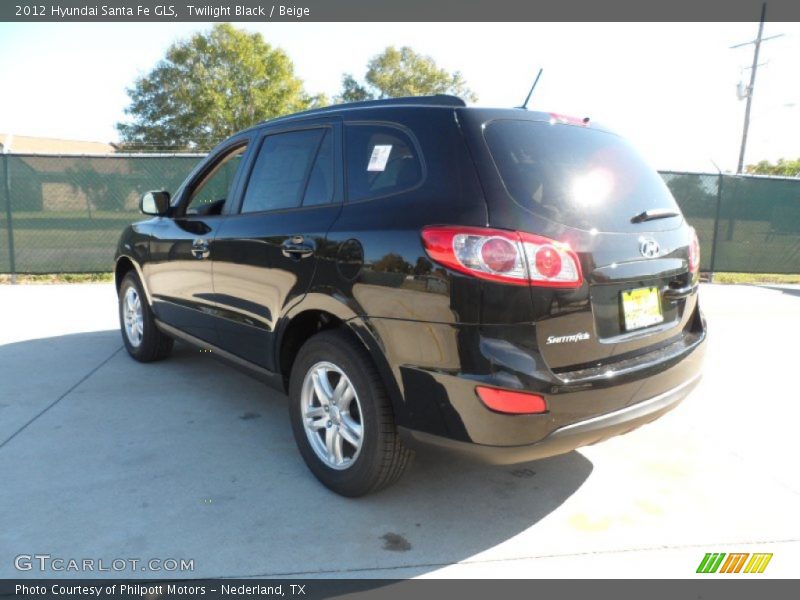 Twilight Black / Beige 2012 Hyundai Santa Fe GLS