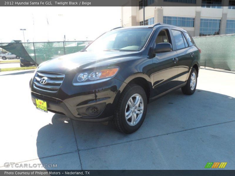 Twilight Black / Beige 2012 Hyundai Santa Fe GLS