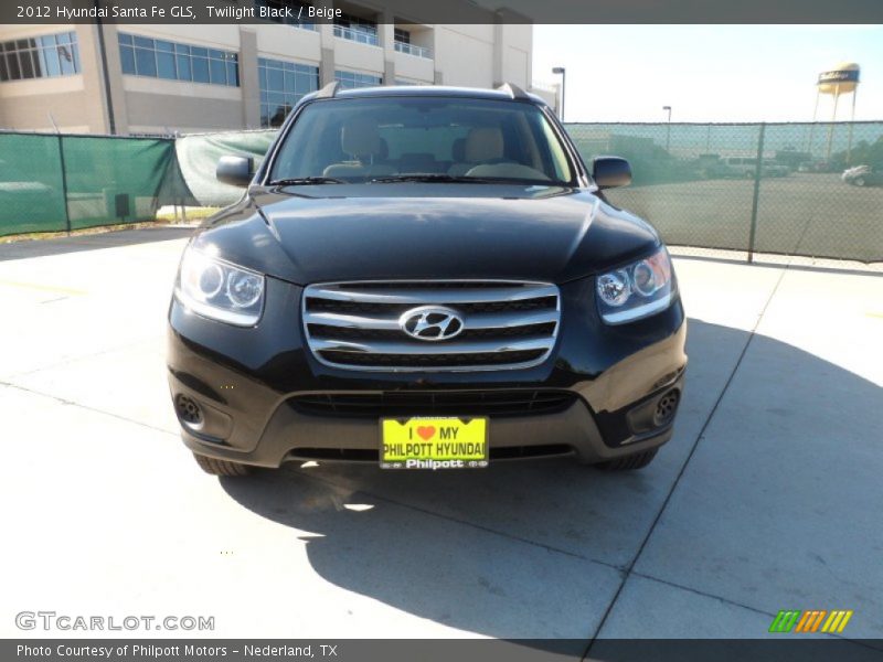 Twilight Black / Beige 2012 Hyundai Santa Fe GLS