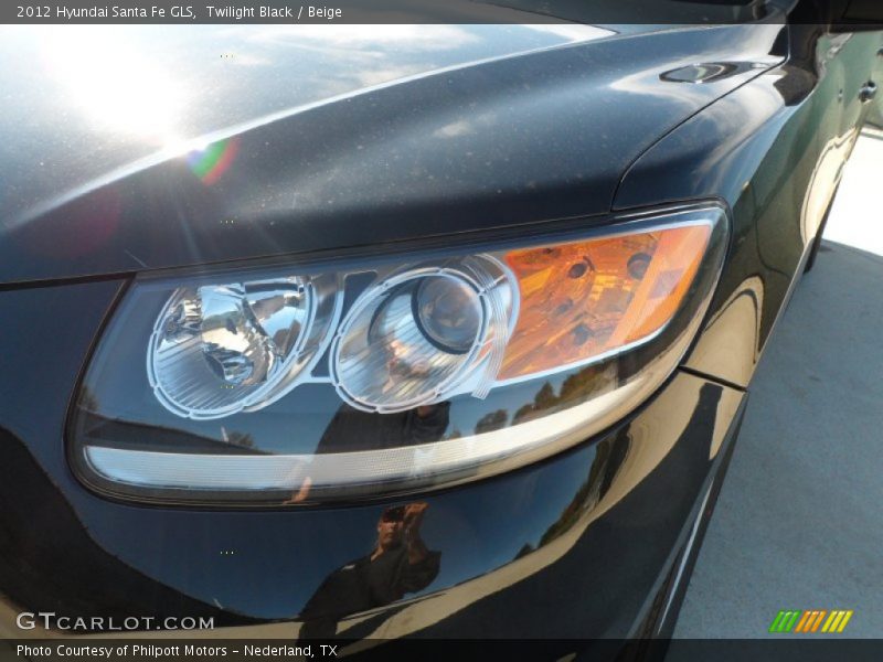 Twilight Black / Beige 2012 Hyundai Santa Fe GLS