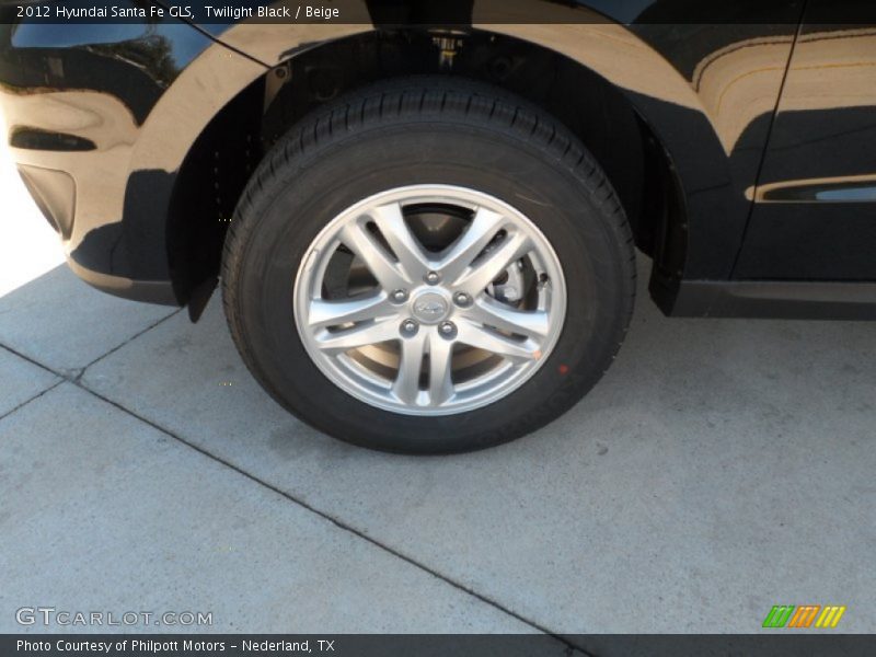Twilight Black / Beige 2012 Hyundai Santa Fe GLS