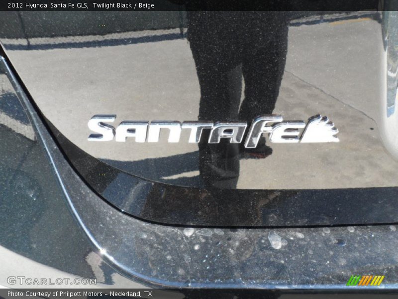 Twilight Black / Beige 2012 Hyundai Santa Fe GLS