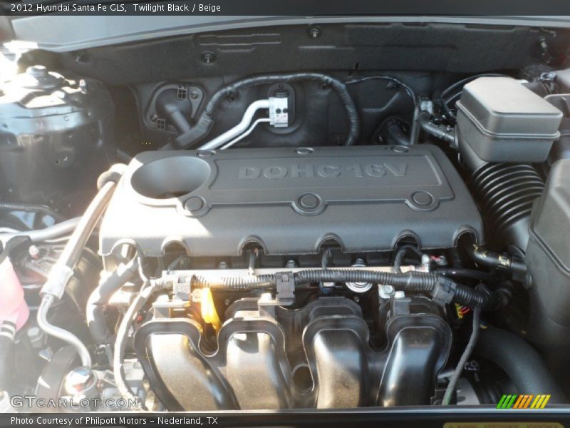 Twilight Black / Beige 2012 Hyundai Santa Fe GLS