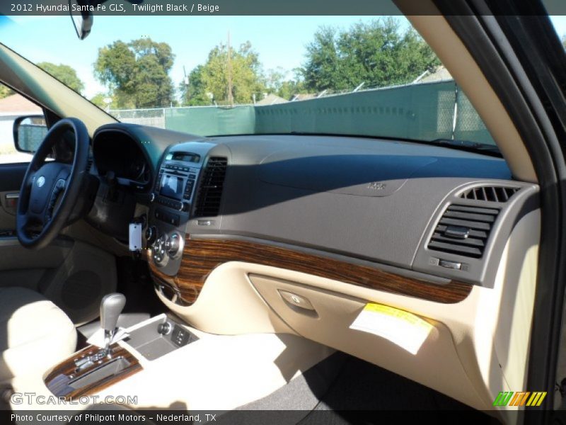 Twilight Black / Beige 2012 Hyundai Santa Fe GLS