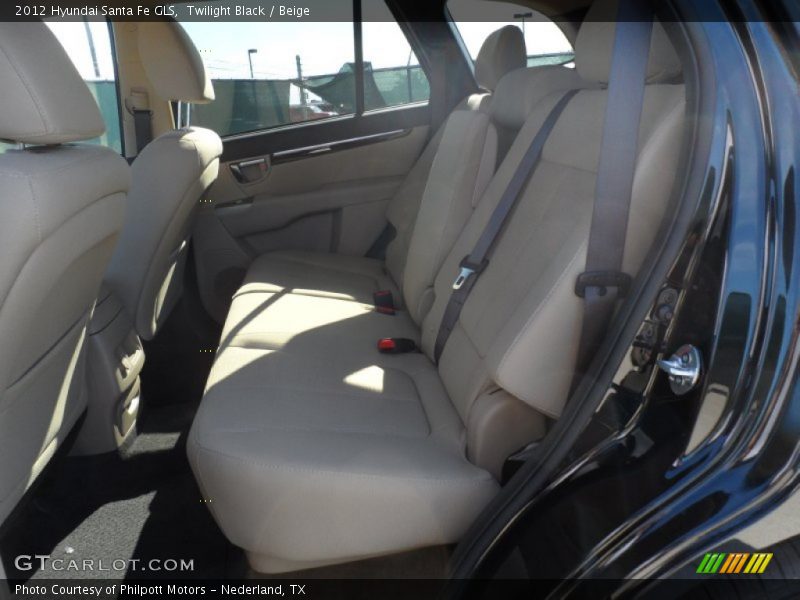 Twilight Black / Beige 2012 Hyundai Santa Fe GLS