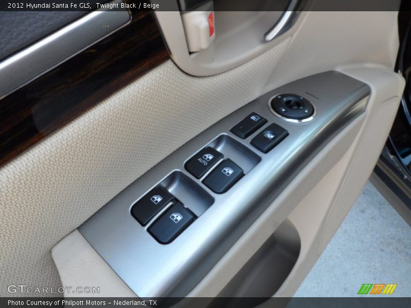 Twilight Black / Beige 2012 Hyundai Santa Fe GLS