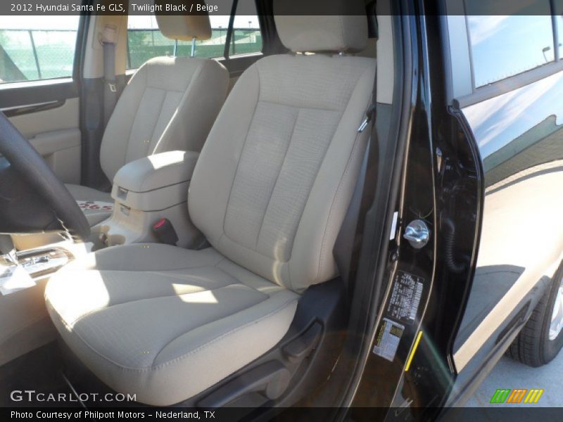 Twilight Black / Beige 2012 Hyundai Santa Fe GLS