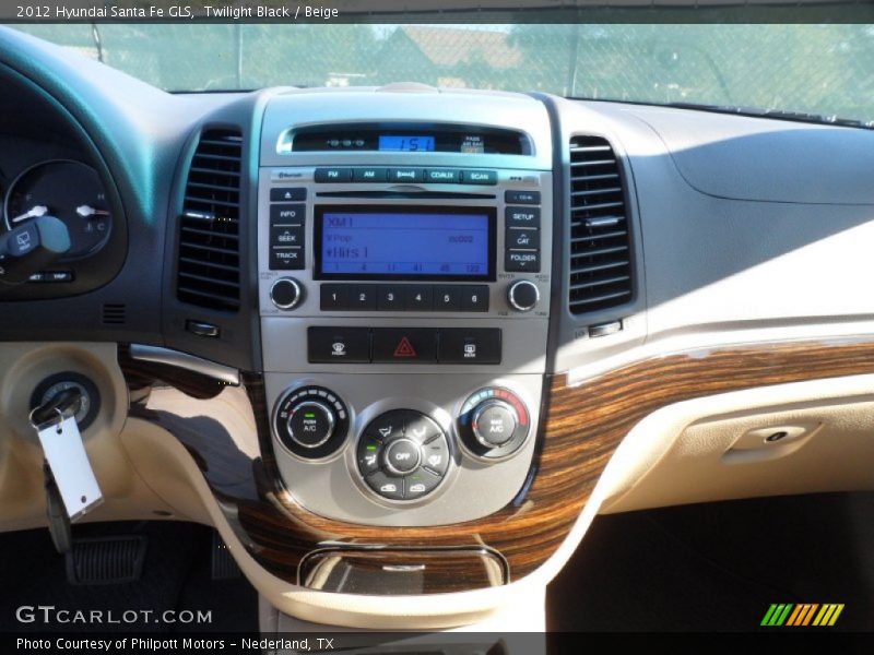 Twilight Black / Beige 2012 Hyundai Santa Fe GLS