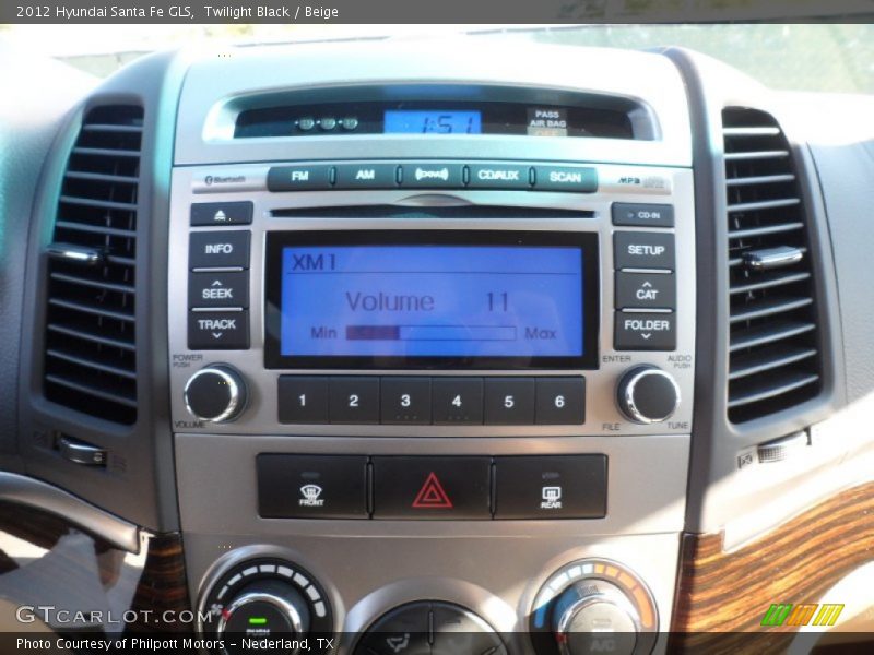Twilight Black / Beige 2012 Hyundai Santa Fe GLS