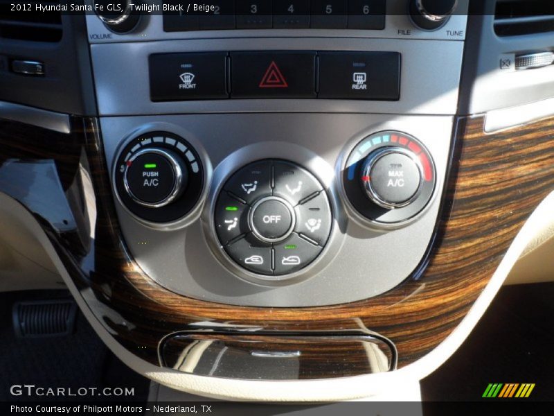 Twilight Black / Beige 2012 Hyundai Santa Fe GLS