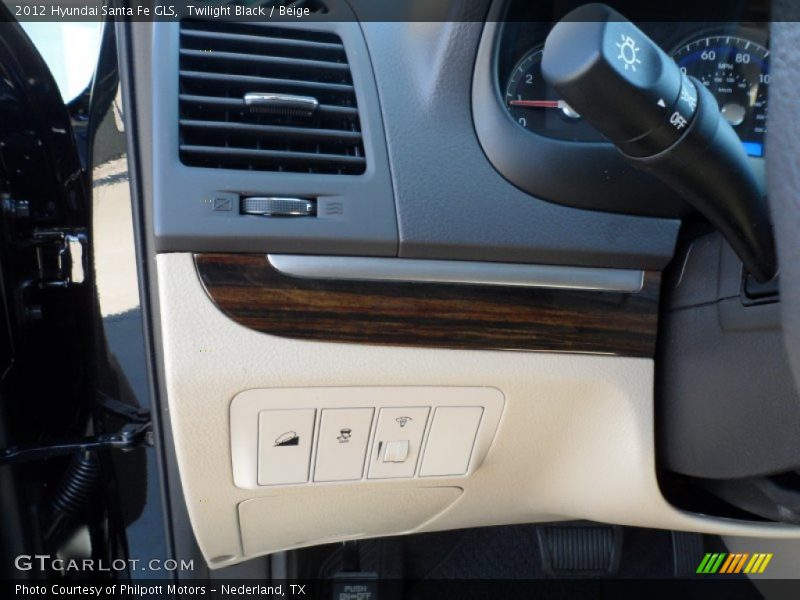 Twilight Black / Beige 2012 Hyundai Santa Fe GLS