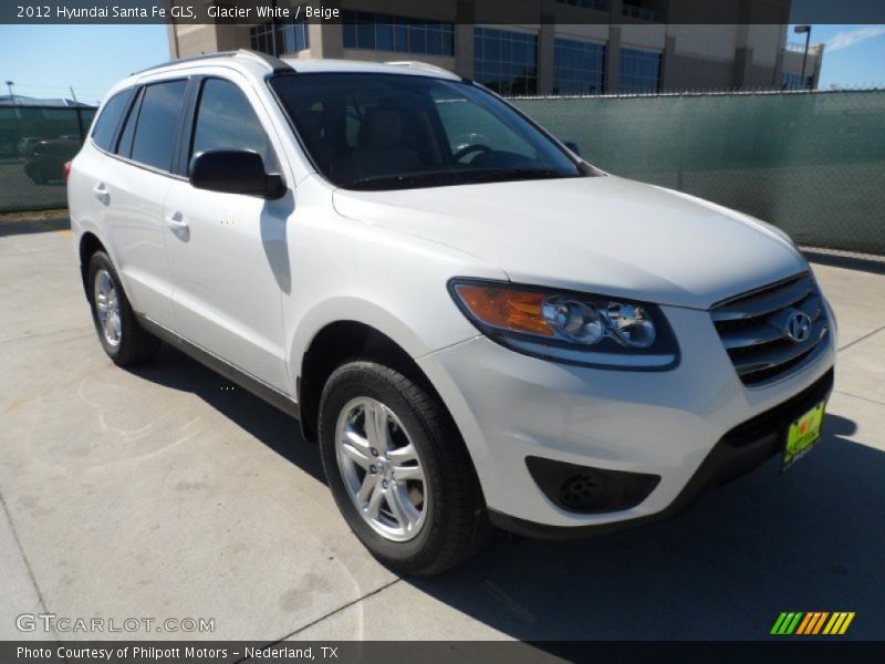 Glacier White / Beige 2012 Hyundai Santa Fe GLS