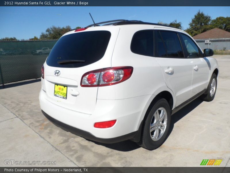 Glacier White / Beige 2012 Hyundai Santa Fe GLS