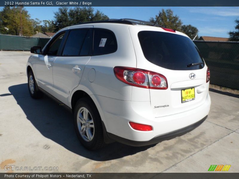 Glacier White / Beige 2012 Hyundai Santa Fe GLS