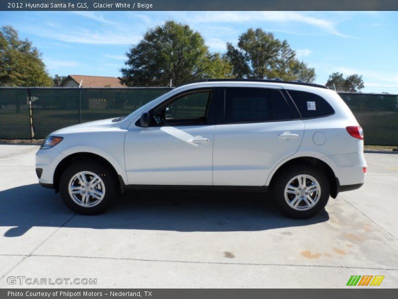 Glacier White / Beige 2012 Hyundai Santa Fe GLS