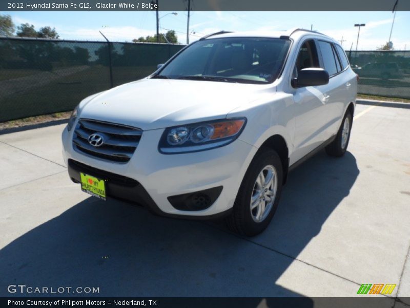 Glacier White / Beige 2012 Hyundai Santa Fe GLS