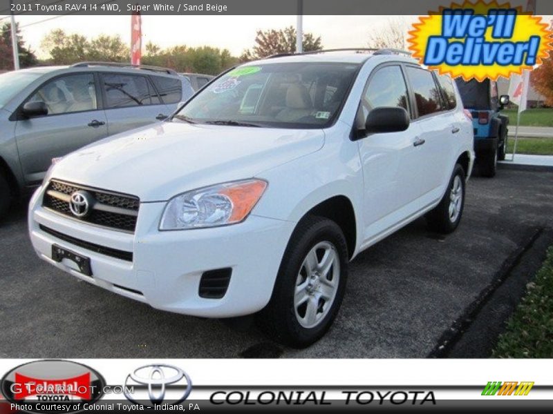 Super White / Sand Beige 2011 Toyota RAV4 I4 4WD