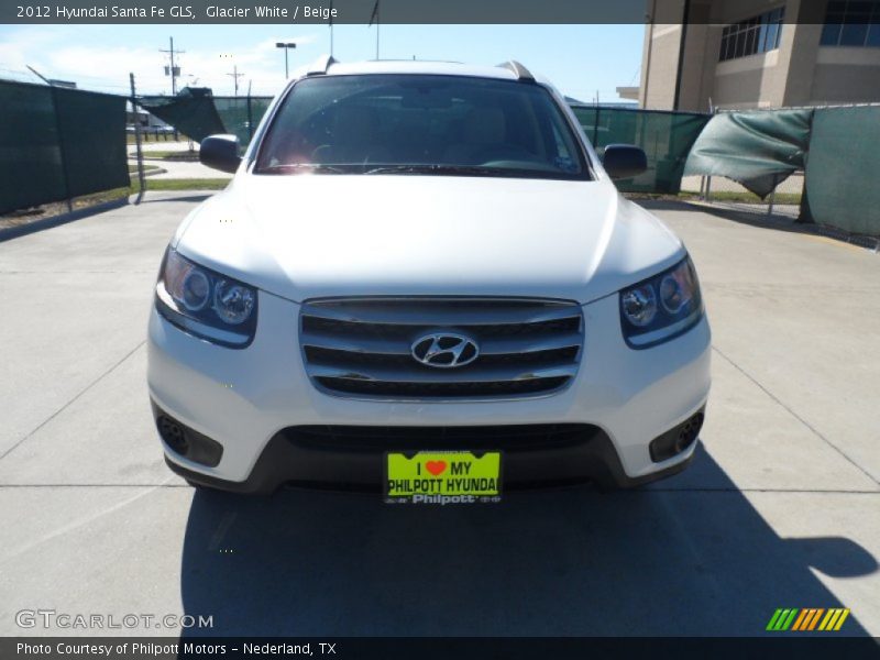 Glacier White / Beige 2012 Hyundai Santa Fe GLS