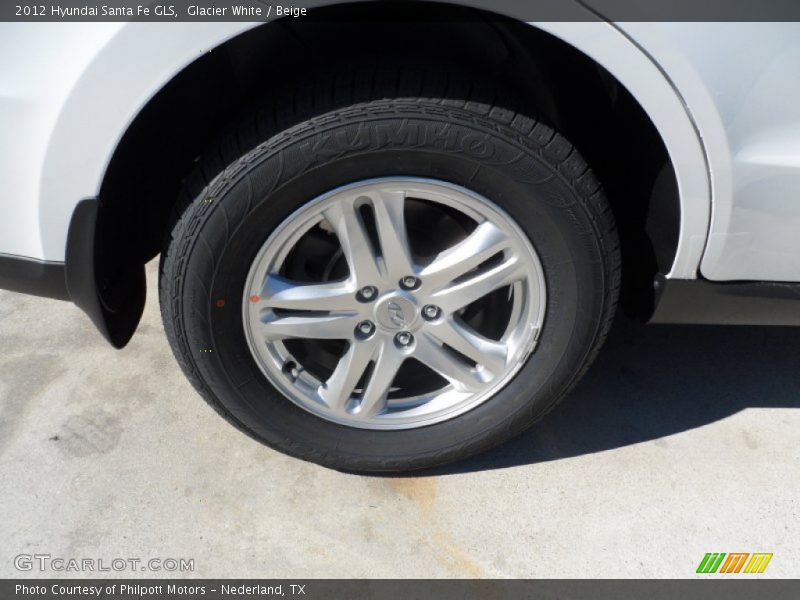 Glacier White / Beige 2012 Hyundai Santa Fe GLS