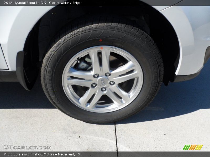 Glacier White / Beige 2012 Hyundai Santa Fe GLS