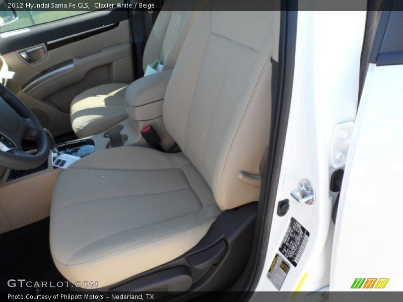 Glacier White / Beige 2012 Hyundai Santa Fe GLS