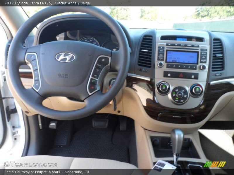 Glacier White / Beige 2012 Hyundai Santa Fe GLS