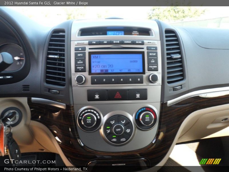 Glacier White / Beige 2012 Hyundai Santa Fe GLS