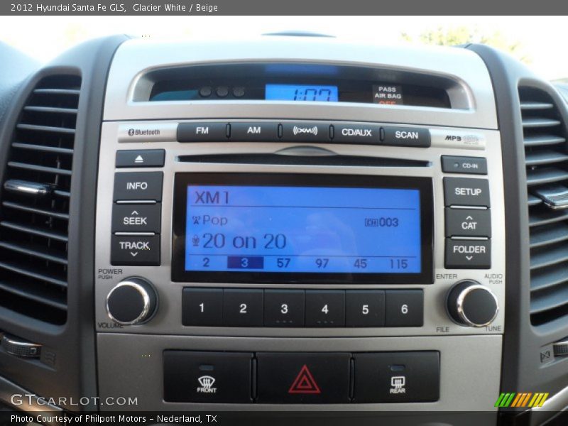 Glacier White / Beige 2012 Hyundai Santa Fe GLS