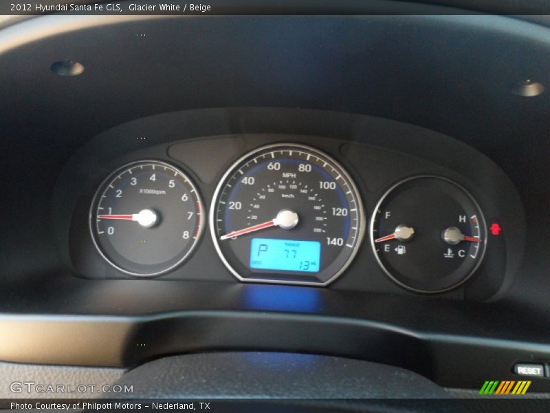 Glacier White / Beige 2012 Hyundai Santa Fe GLS