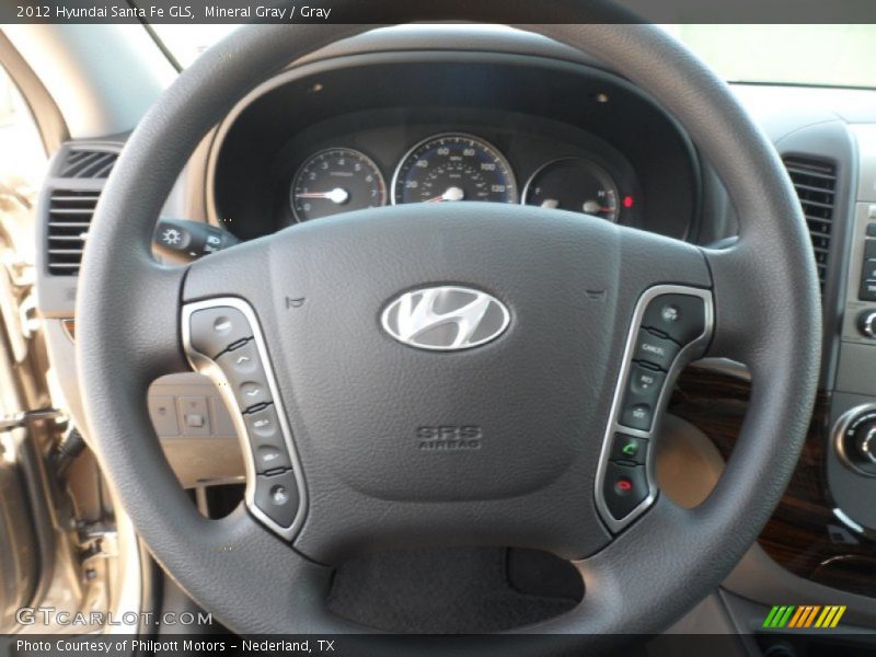 Mineral Gray / Gray 2012 Hyundai Santa Fe GLS