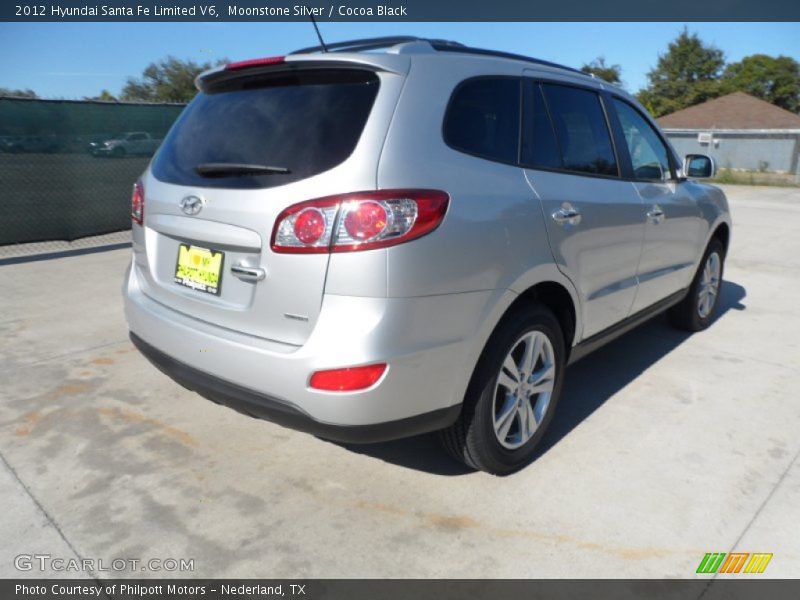 Moonstone Silver / Cocoa Black 2012 Hyundai Santa Fe Limited V6