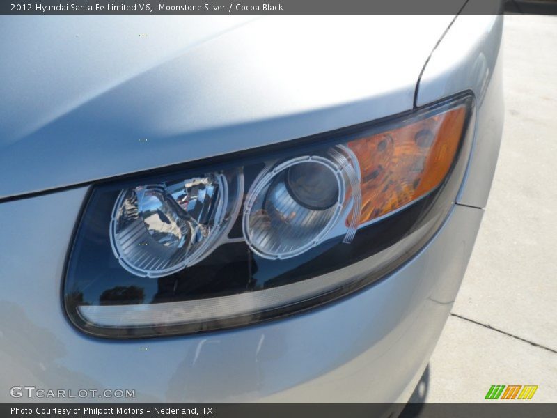 Moonstone Silver / Cocoa Black 2012 Hyundai Santa Fe Limited V6