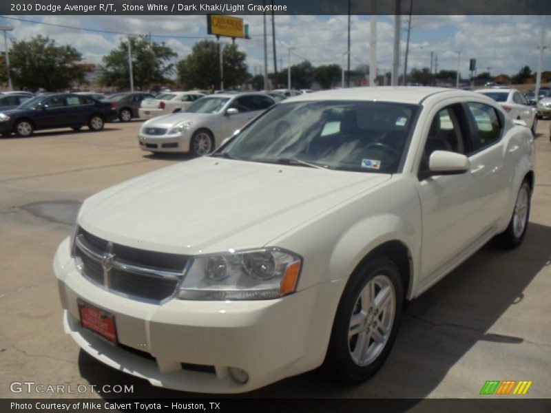 Stone White / Dark Khaki/Light Graystone 2010 Dodge Avenger R/T